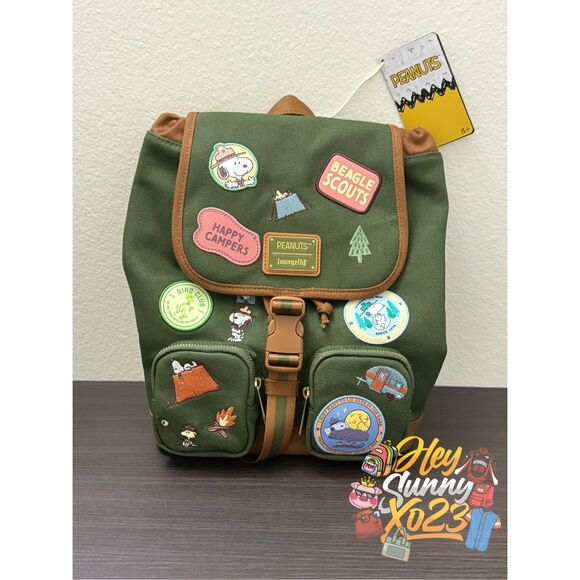 Loungefly Peanuts Snoopy Beagle Scout Canvas Mini Backpack - Picture 1 of 6